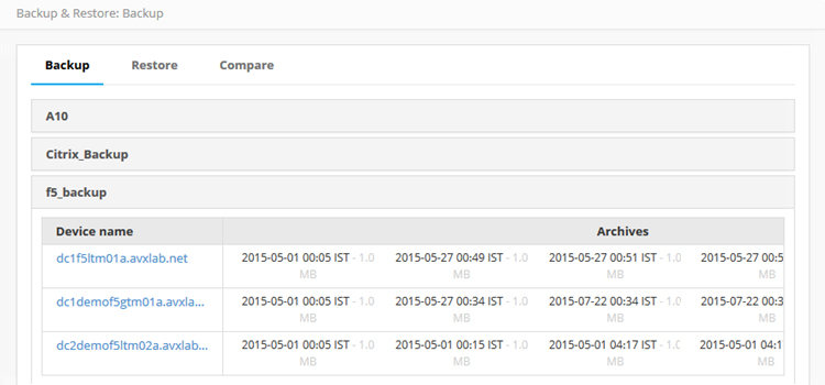 Backup Restore